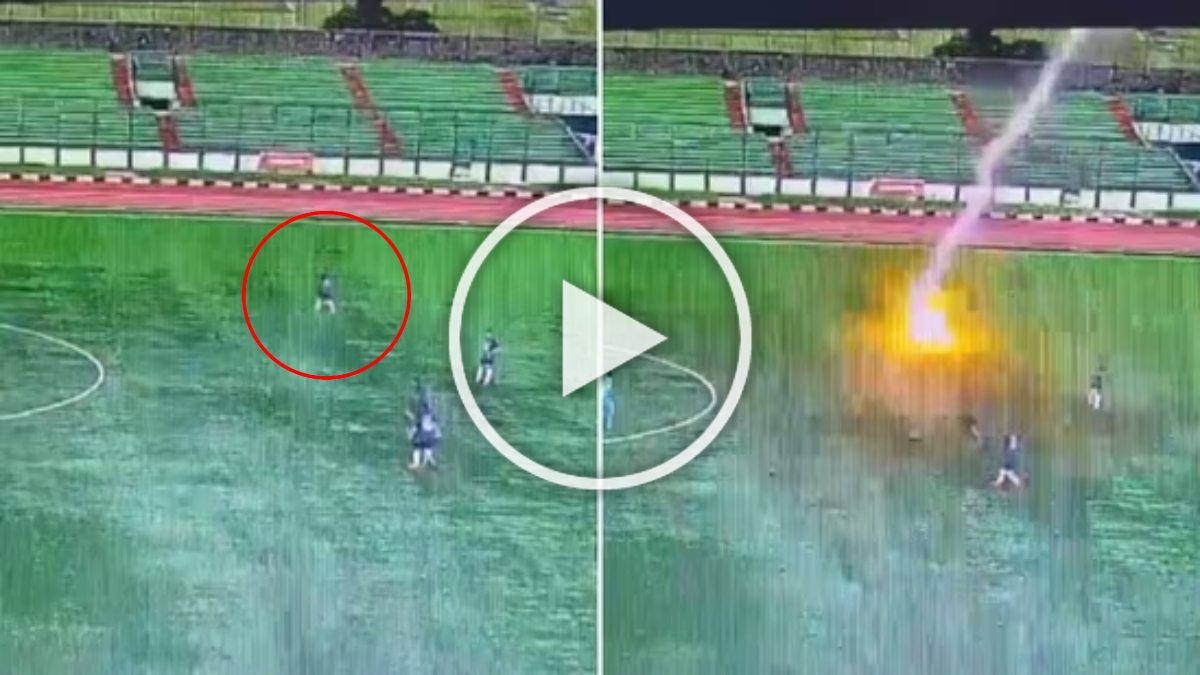 लाइव मैच के दौरान मैदान पर गिरी बिजली, इंडोनेशियन फुटबॉलर की हुई मौत, देखें घटना का दिल दहला देने वाला वीडियो